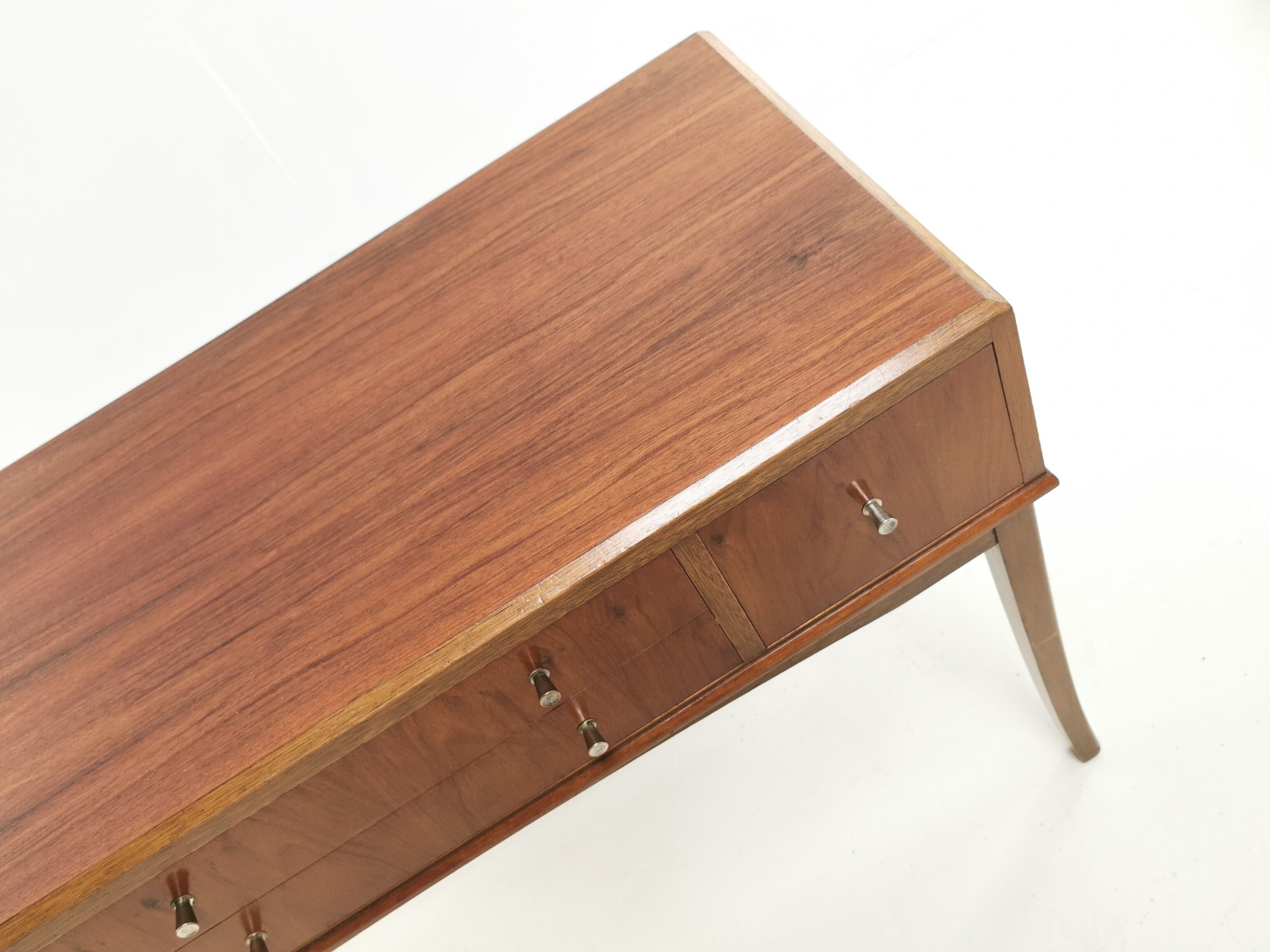 British vintage walnut mid century dressing table