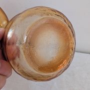 5 textured amber glass bowls – France, 1970s