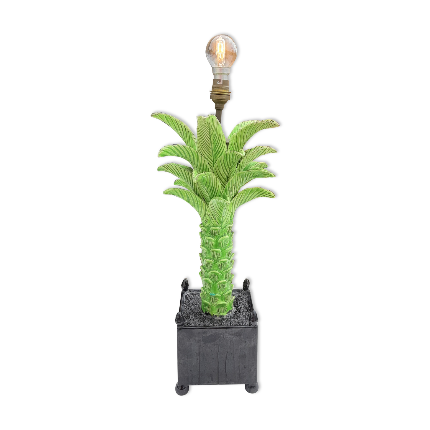 Ceramic lamp by Jean Roger France circa 1960