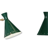 Pair of wall sconces duck green casserole