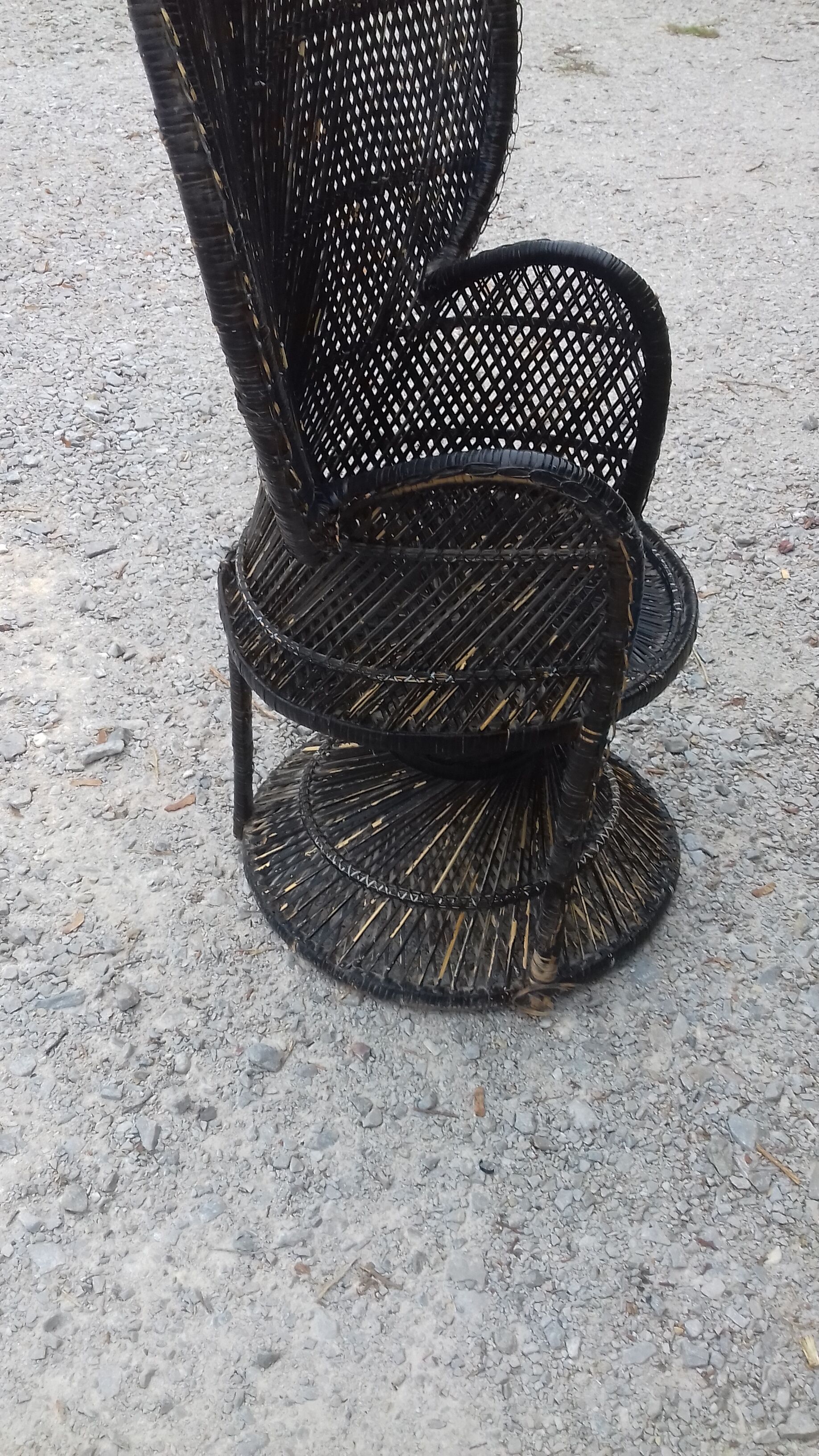 Armchair emmanuel in vintage wicker