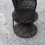 Armchair emmanuel in vintage wicker