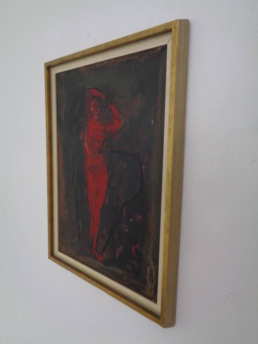 After Marino Marini, Dancer, 1960s, Artwork on Wood