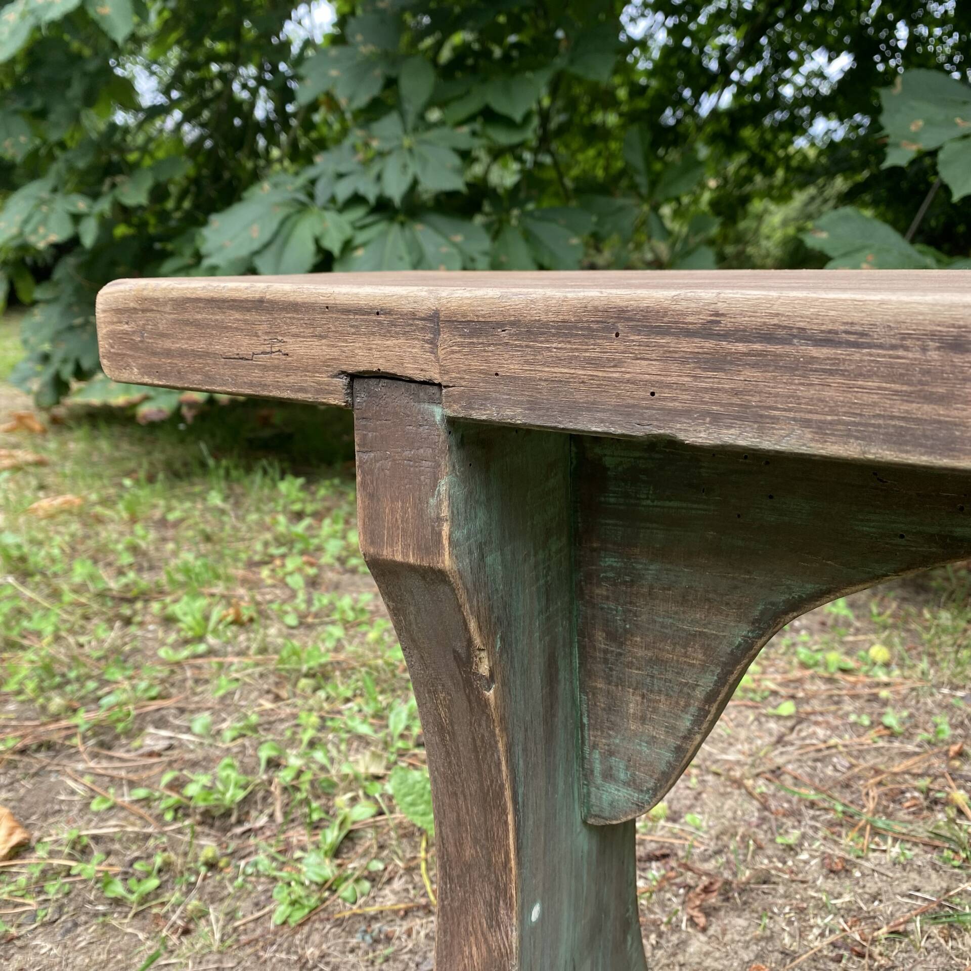 Old patinated farmhouse bench