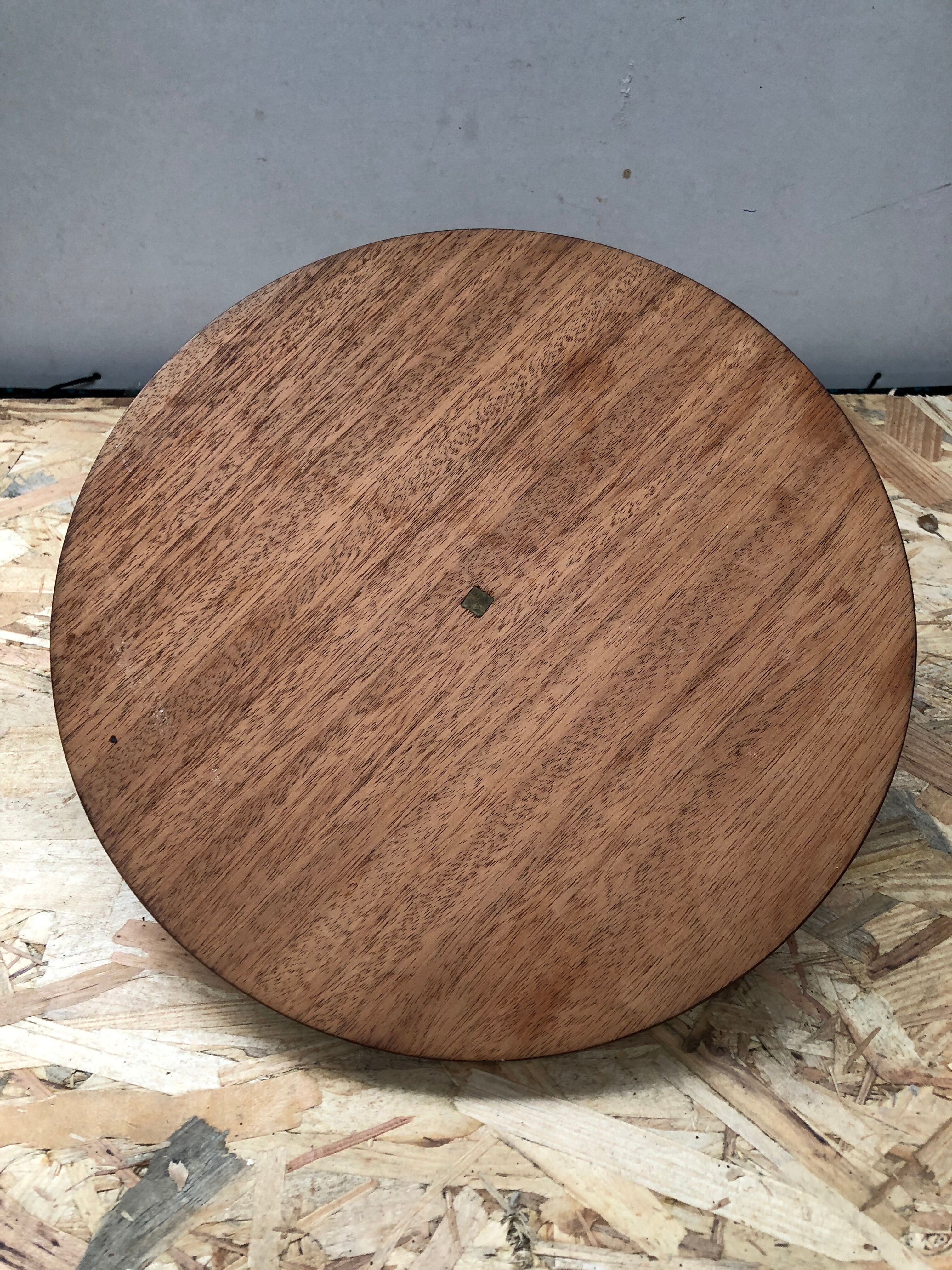 Old dish cheese platter wood + plexi + anse brass vintage kitchen