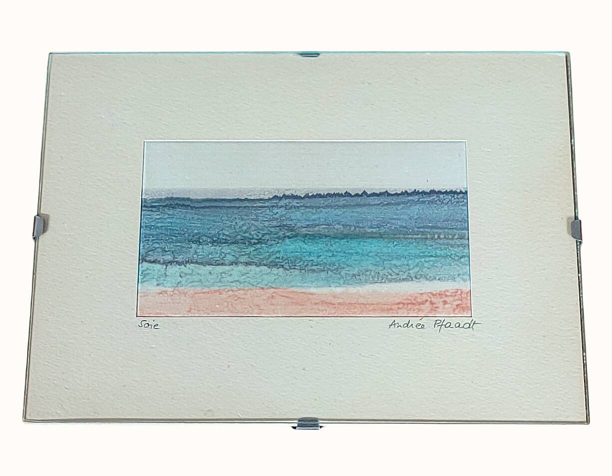Andrée PFAADT painting – Silk painting – Shoreline – Contemporary.