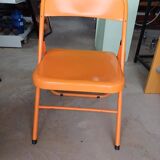 Chaise pliante orange vintage