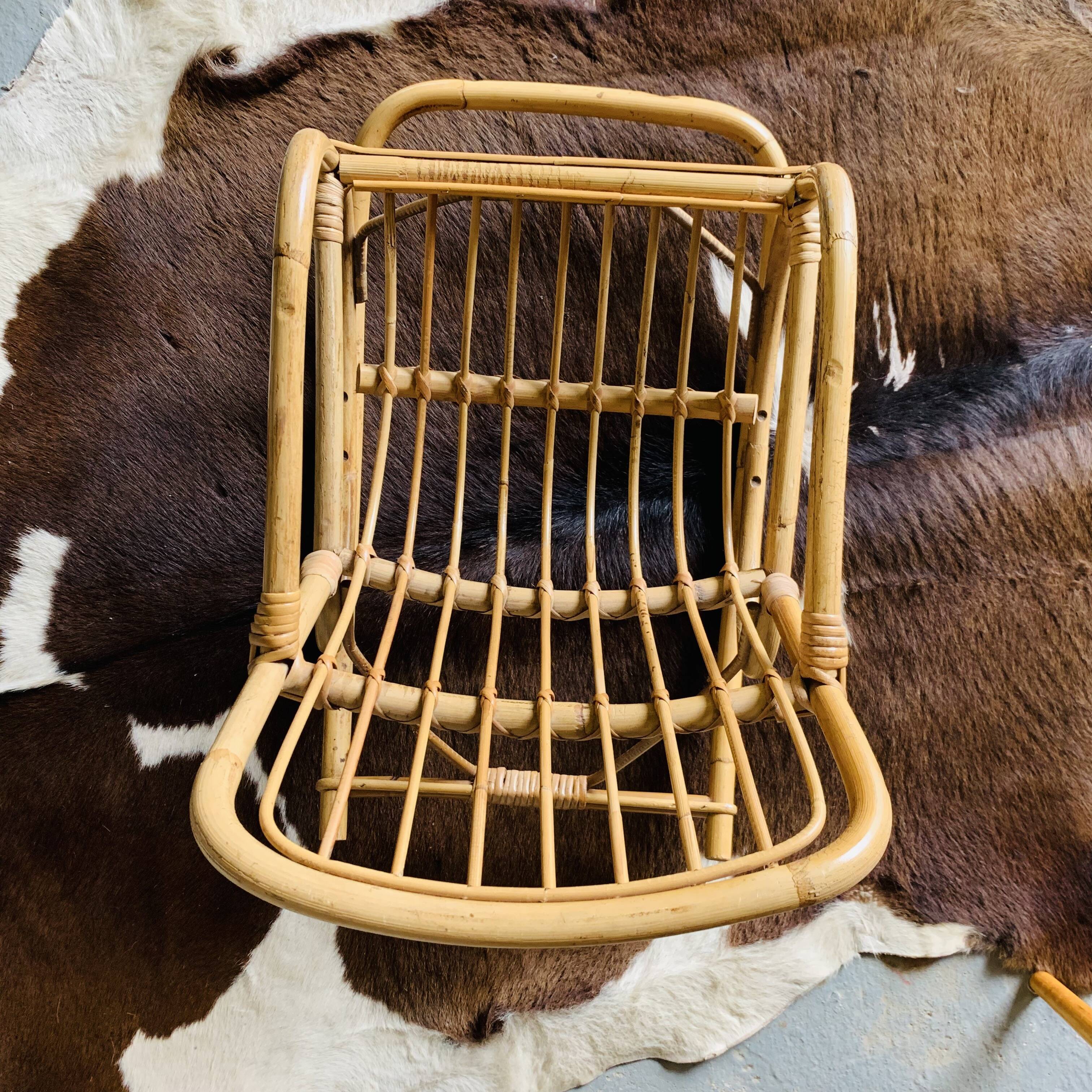 Children's rattan rocking chair