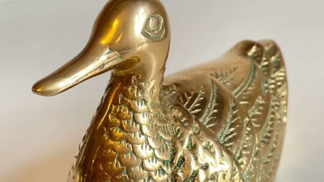 Canard en laiton vintage