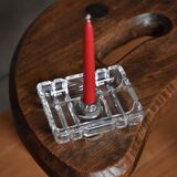 Moulded glass candle holder