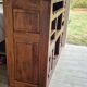 Solid teak and brass bar cabinet