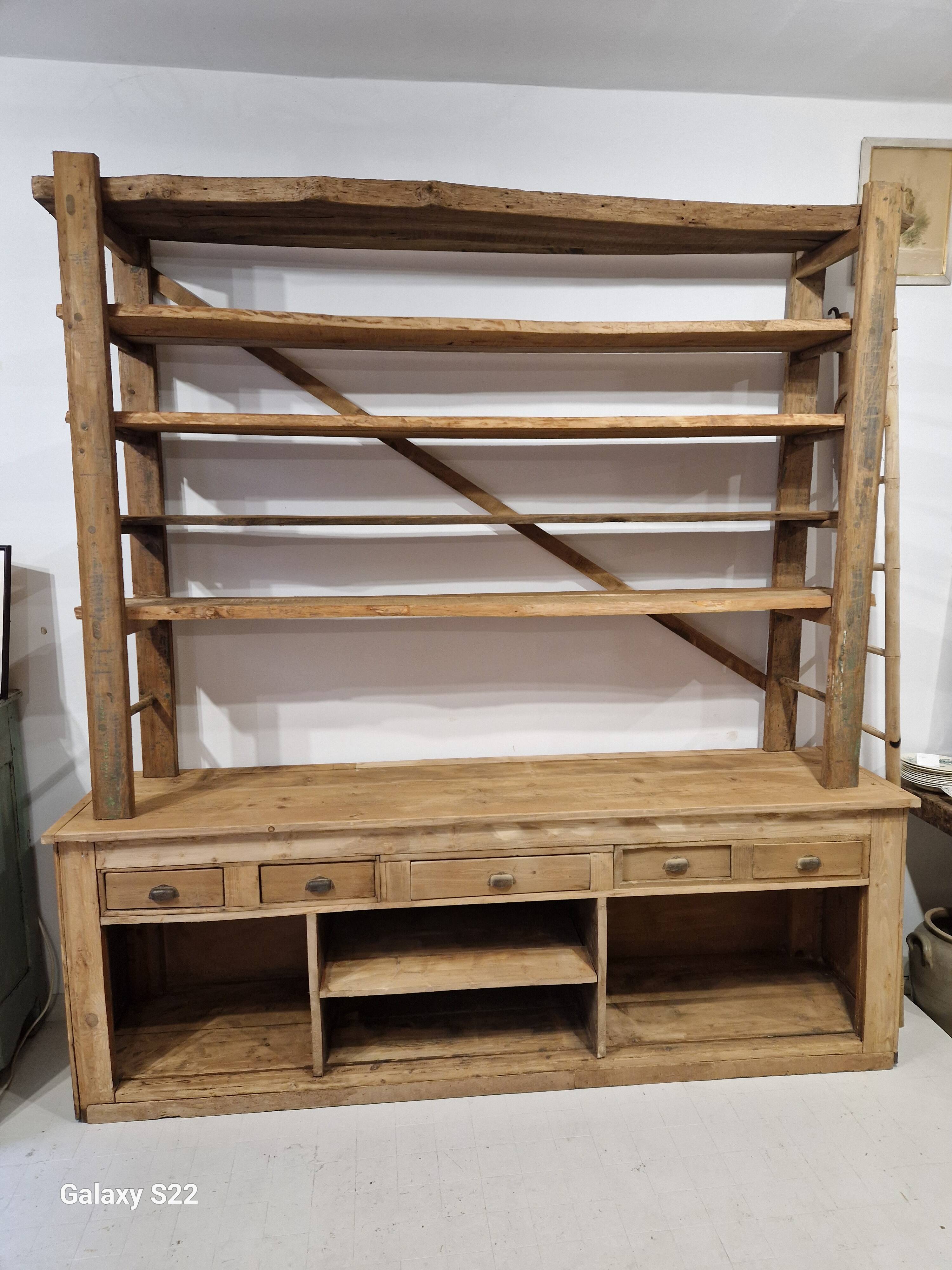 wooden shelf unit