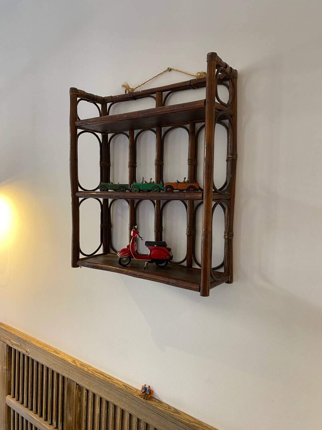 Rattan shelf