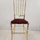 Pair of chiavarine chairs, brass
