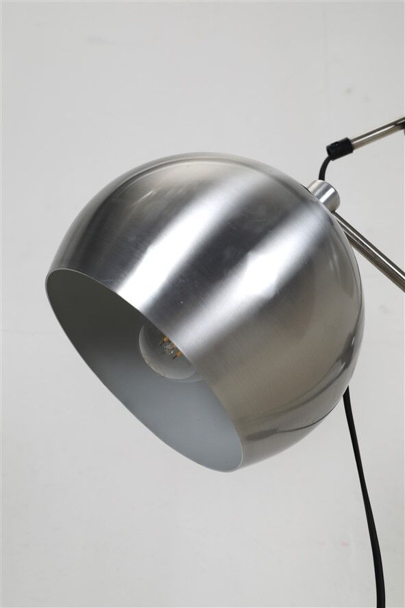 Mid-century double-spot floor lamp / aluminum / 1960s–1970s / space age / Danish modern design