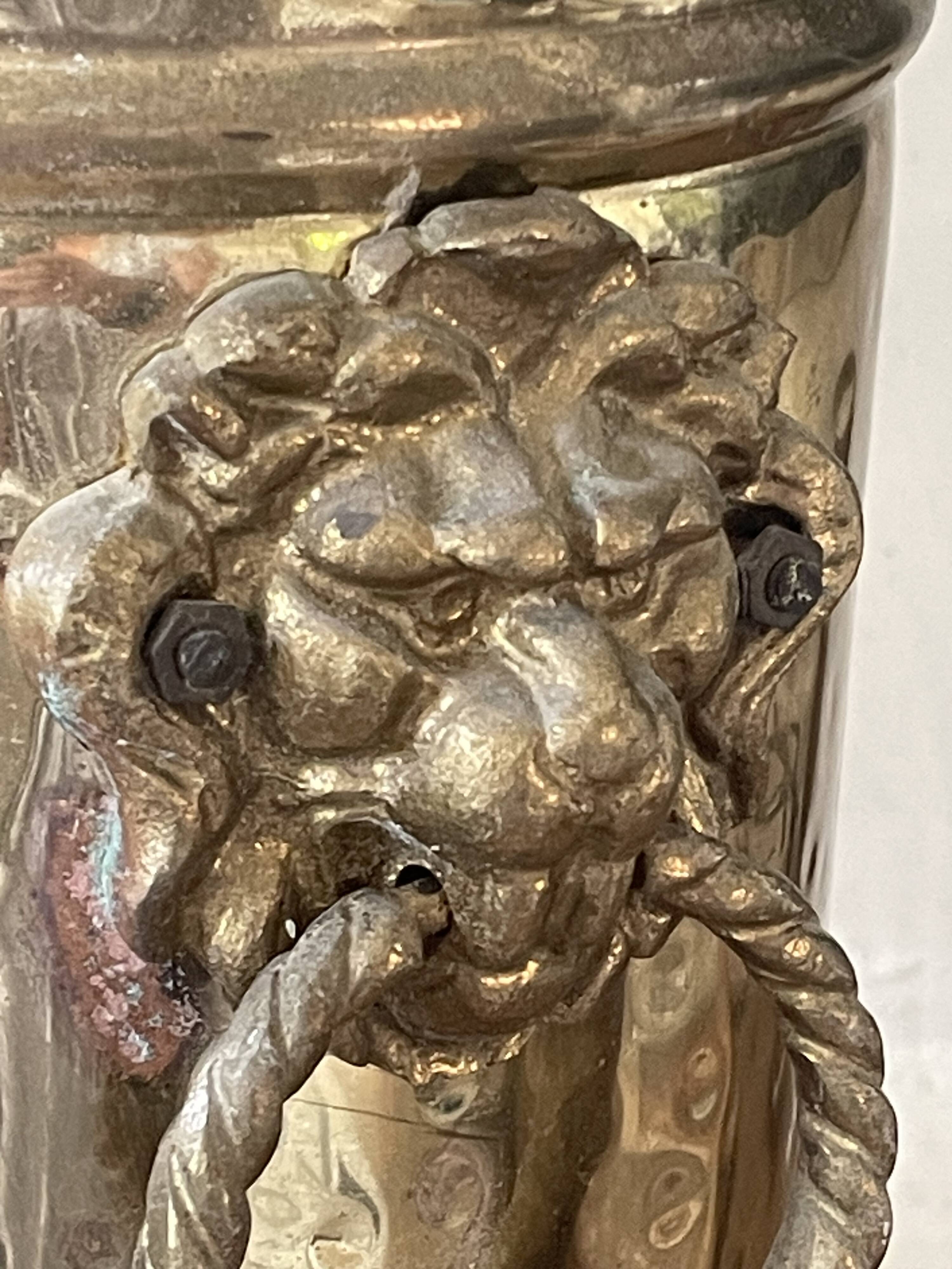 Antique brass umbrella stand