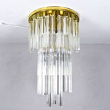 Venini Murano glass waterfall ceiling light Triedri