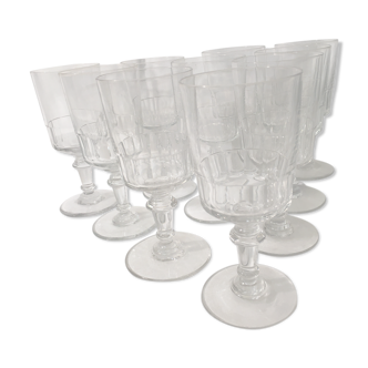 10 cut glass walking glasses