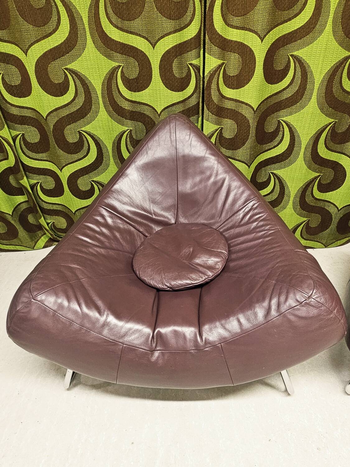Chili leather armchair with ottoman by Paul Falkenberg