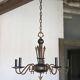 Vintage pendant light, empire brass pendant light, arrow pendant light