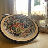 Set of 6 ethnic fish-patterned soup plates