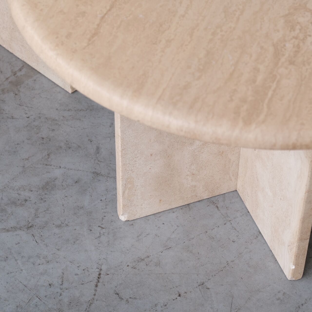 Travertine Mid-century Nest of Coffee or Side Tables