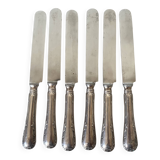 Silver round knives with stainless steel blades