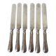 Silver round knives with stainless steel blades