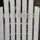 Pair of iron and old wood garden chairs