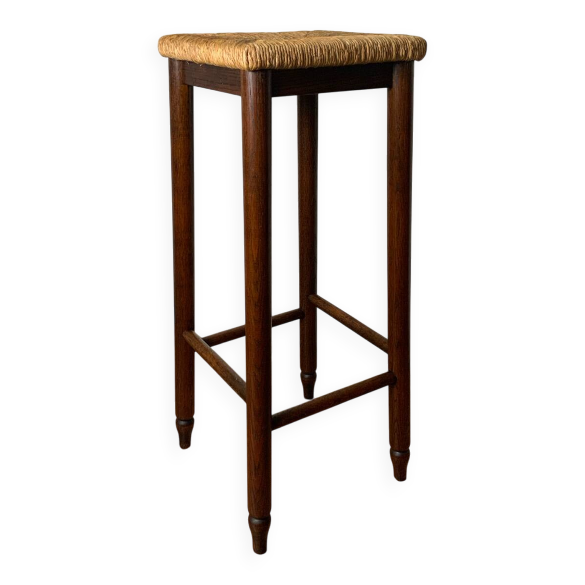 High straw stool