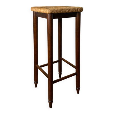 Tabouret haut en paille