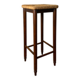 High straw stool