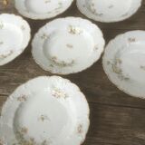 Lot de 6 assiettes fleurs