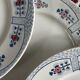 6 flat plates Creil and Montereau Toledo antique earthenware