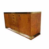 Sideboard in elm and brass burr Willy Rizzo