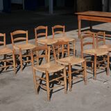 Set of 8 provencal chair mulched