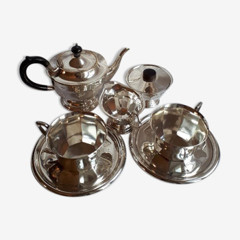 Silver metal tea service