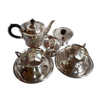 Silver metal tea service