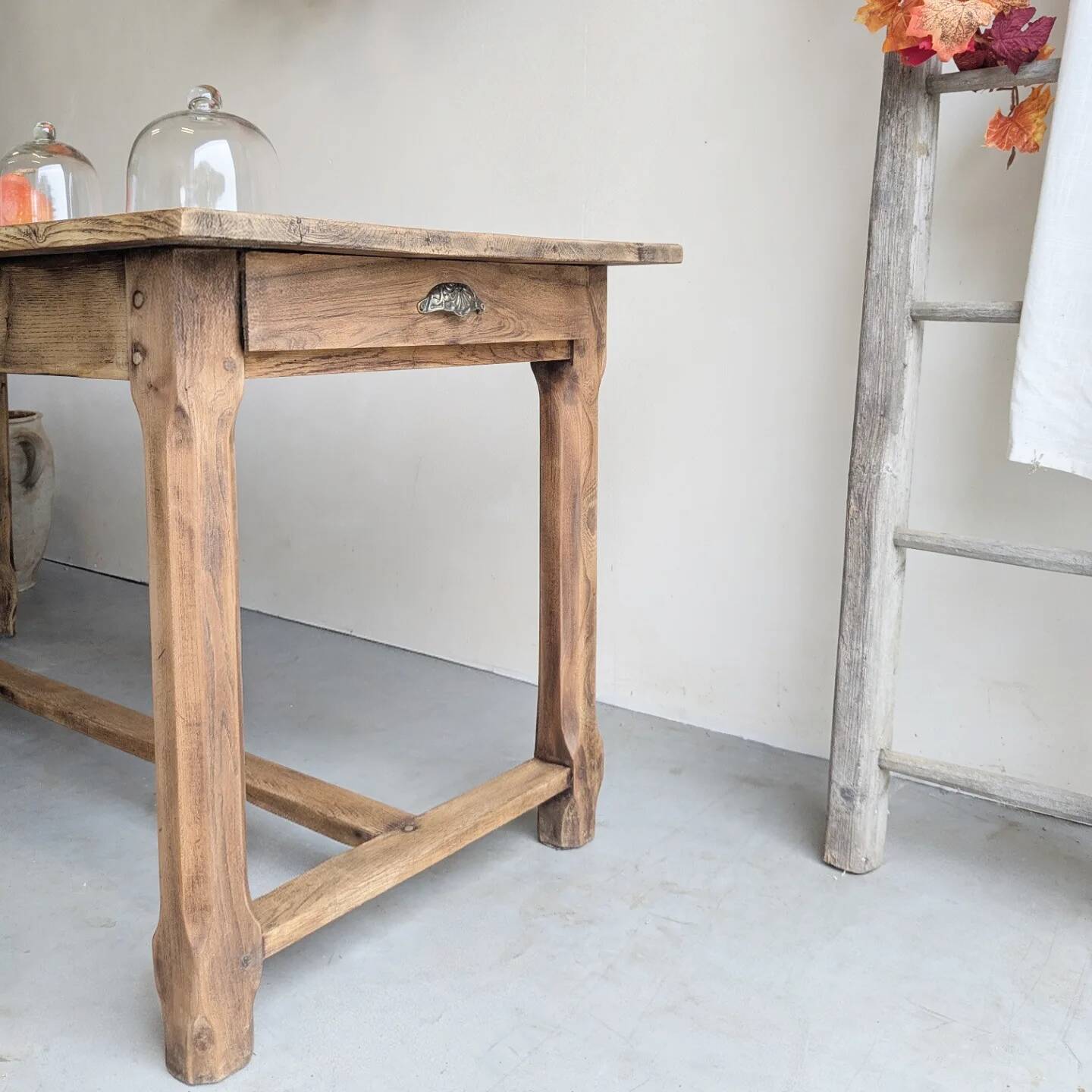 Solid oak farmhouse table