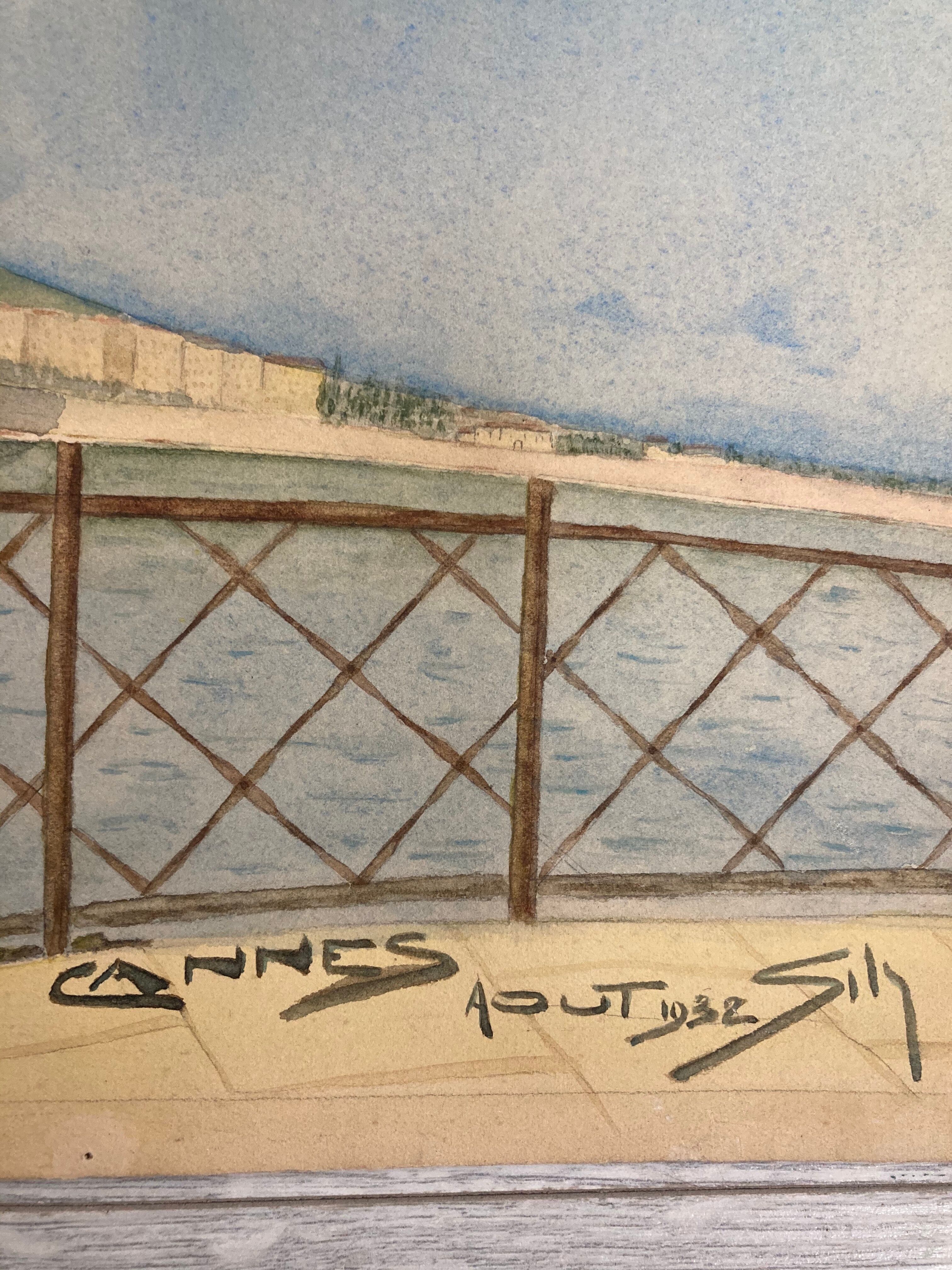 Vintage marine watercolor