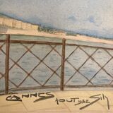 Vintage marine watercolor