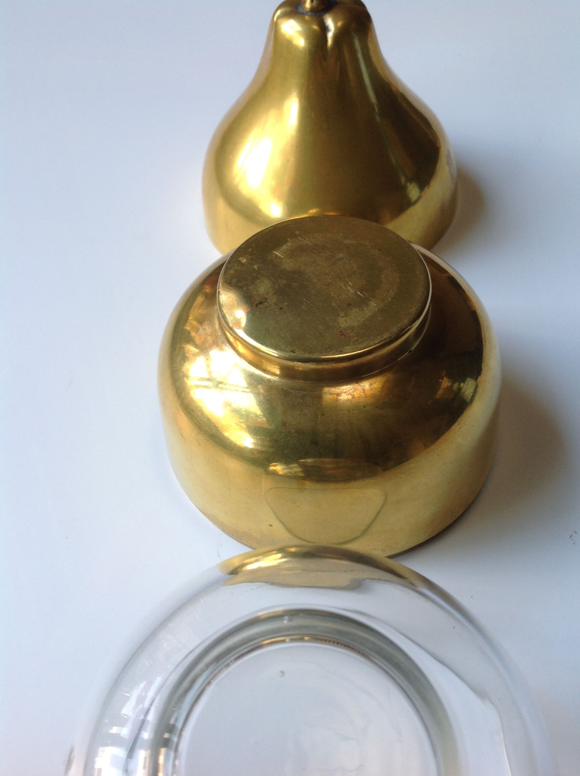 Brass golden pear candy box