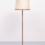 Floor lamp Charlotte Wawer parchment Shade Brass details 1950s Germany