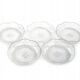 Set of dessert plates, Art Deco, crystal, Hortensja Glassworks, Poland, 1930s