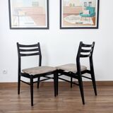 Lot de 4 chaises vintage des années 60