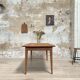 Vintage farmhouse table with spindle legs.