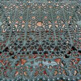 Table de jardin en fer peint style Art Nouveau