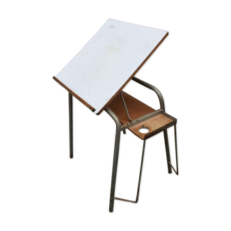 Drawing table of vintage architect designer 1960