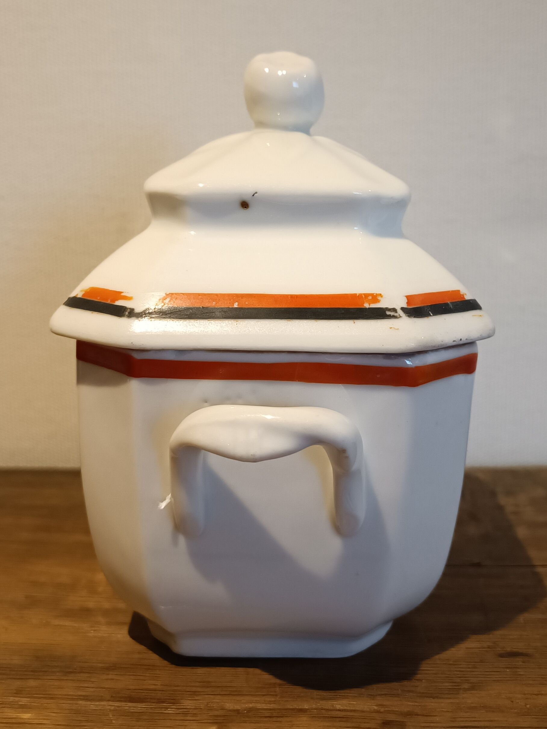 Porcelain sugar bowl