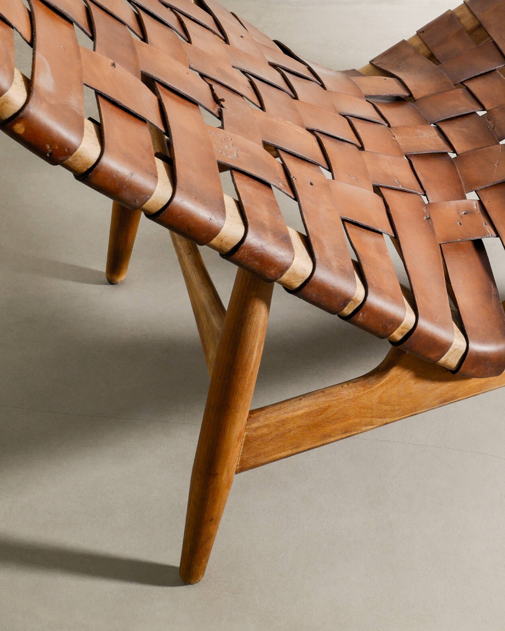 Danish Modern Wooden Chaise Lounge Chair by Arne Vodder, 1950s